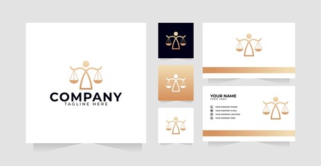 Abstract Human Lawyer Logo Design Vector