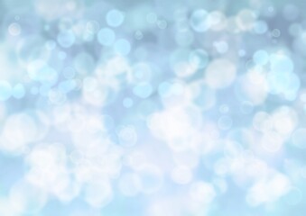 ぼやけた光が重なる水色の背景イラスト