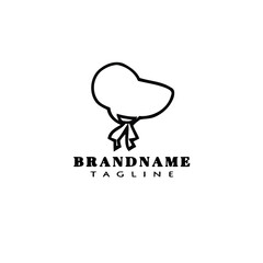 bonnet logo design template icon black isolated illustration