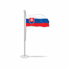 slovak flag illustration vector image