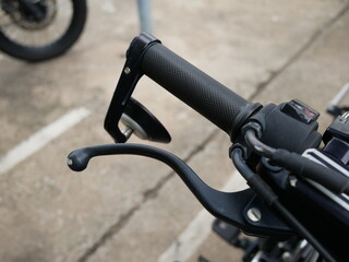 Fototapeta na wymiar handle of motorcycle brake system. 