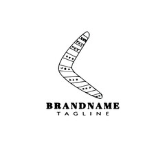 native boomerangs logo cartoon icon design template black isolated vector cute
