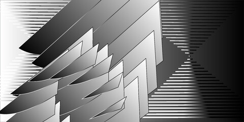Black and White Abstract Background With Lines