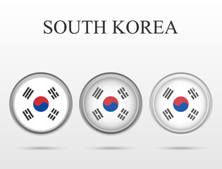 Flag of South Korea in the form of a circle