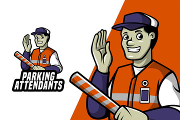 Parking Attendants - Mascot Logo Template
