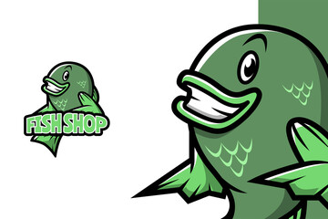 Fish Shop - Mascot Logo Template