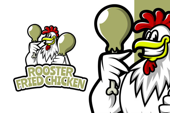 Rooster Fried Chicken - Mascot Logo Template