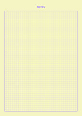 Naklejka premium Line grid document template illustration for memo, schedule, planner, diary etc. grid paper.