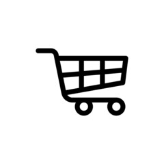 shopping cart icon line style
