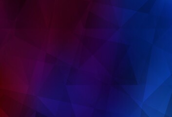 Dark Blue, Red vector abstract polygonal background.