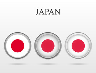 Flag of Japan in the form of a circle