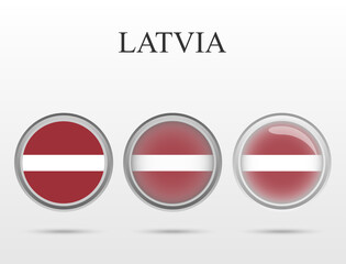 Flag of Latvia in the form of a circle