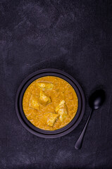 Curry with vegetables, lentils and meat