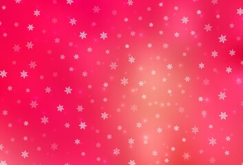 Light Red, Yellow vector pattern in Christmas style.