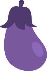 ポップでかわいい茄子のイラスト　正月　日本