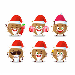 Santa Claus emoticons with beta coronavirus cartoon character