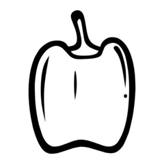 paprika of food hand drawn illustration