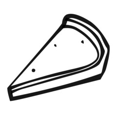 pie cake of food hand drawn illustration