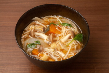 きのことかぼちゃの煮麺