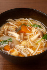 きのことかぼちゃの煮麺