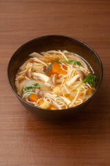 きのことかぼちゃの煮麺