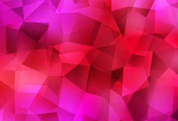 Light Red vector triangle mosaic template.