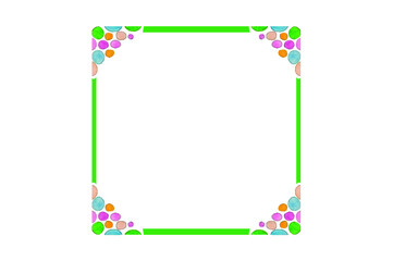 Colorful  Bubble ornament border