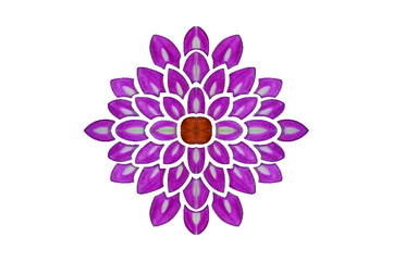 Obraz premium Purple flower ornament border