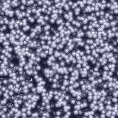 Blobs of grey-blue alien spawn 3D illustration