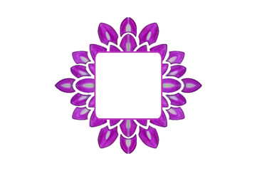 Purple flower ornament border