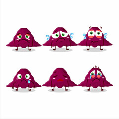 Delta covirus cartoon character with sad expression