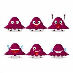 Cartoon character of delta covirus with smile expression