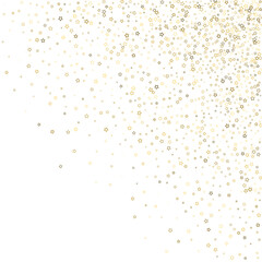 Fototapeta na wymiar Gold Glitter Stars. Luxury Shiny Confetti.