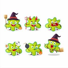 Obraz premium Halloween expression emoticons with cartoon character of nyctacovirus