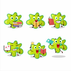 Obraz premium A picture of nyctacovirus cartoon character concept reading an amusing book