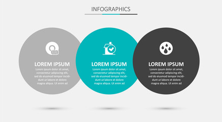 Set Home cleaning service, Washing dishes and Water drop. Business infographic template. Vector