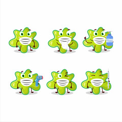 A picture of nyctacovirus cartoon design style keep staying healthy during a pandemic