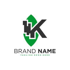health industry inspiration illustration logo with letter K