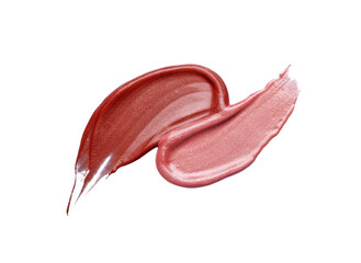 Lip gloss smears isolated on white