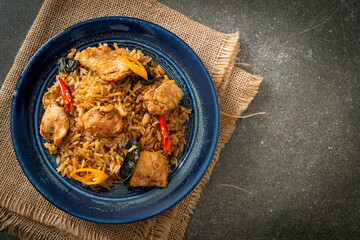 pork fried rice with herbs