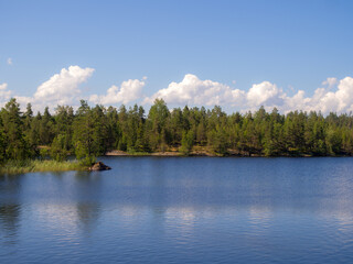 Obraz premium summer landscape with clouds
