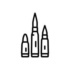 Black line icon for cartridge