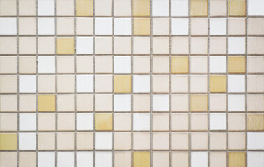 Ceramic mosaic tile texture background. Modern stylish square tile wall backdrop.