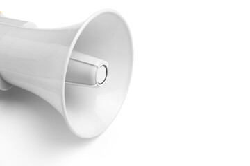 Modern megaphone on white background