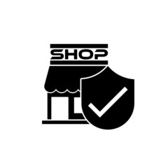 Small business insurance icon isolated on white background