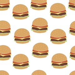 Hamburger seamless pattern