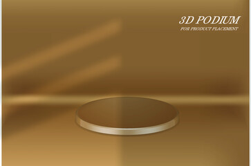 3D podium background for product placement.