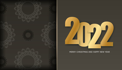 Festive Brochure 2022 Merry Christmas Brown with luxury light pattern