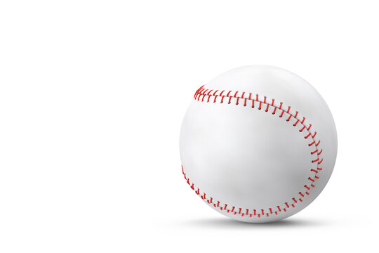 Softball or baseball ball isolated on white background.
