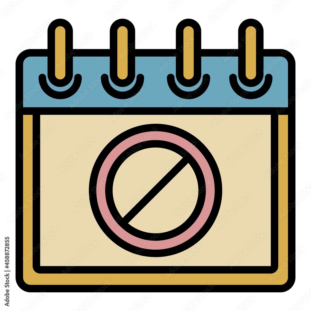 Poster protest calendar date icon. outline protest calendar date vector icon color flat isolated